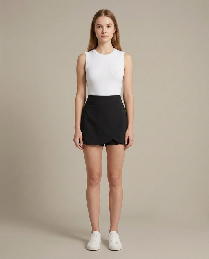 Skort Women High Waisted with Shorts – Casual