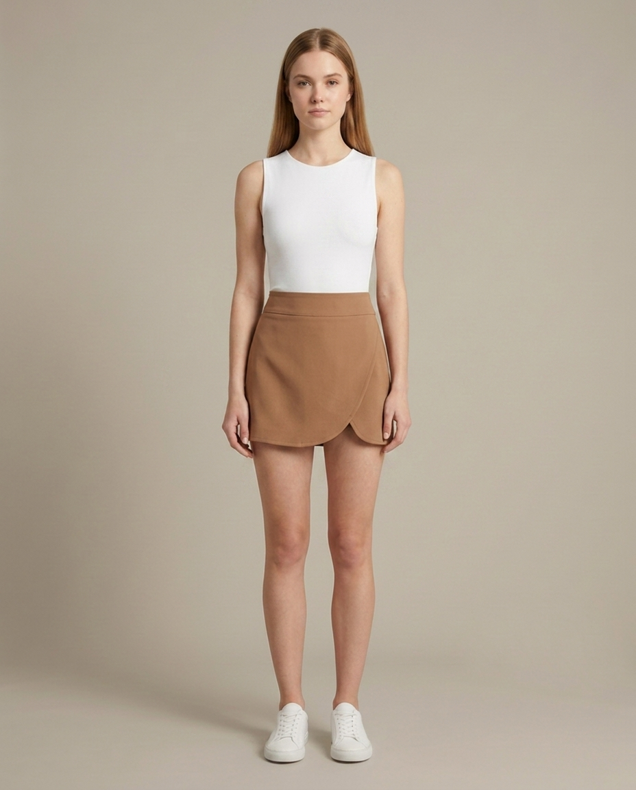 Skort Women High Waisted with Shorts – Casual