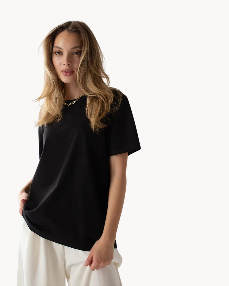 T-Shirt Women Straight Fit Round Neck Cotton – Casual