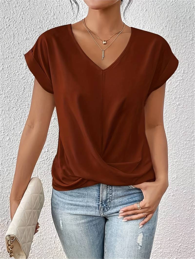 T-Shirt Women Fitted Plain Cotton – Summer