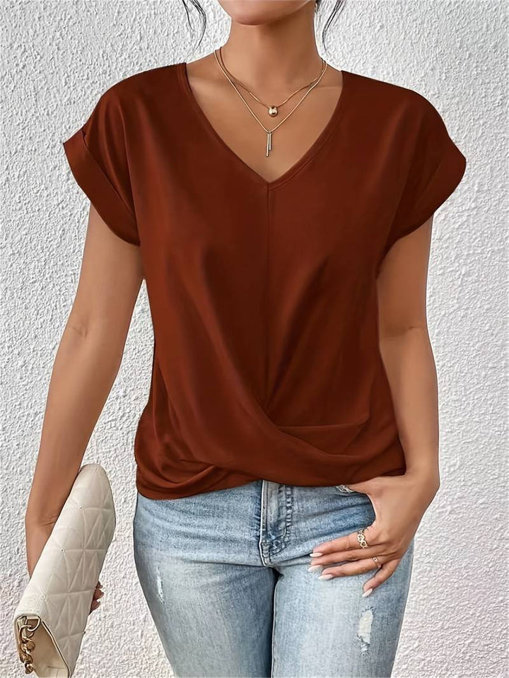 T-Shirt Women Fitted Plain Cotton – Summer