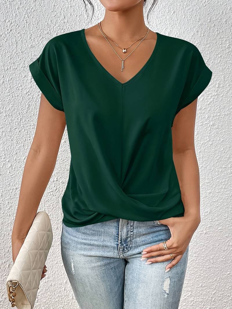 T-Shirt Women Fitted Plain Cotton – Summer