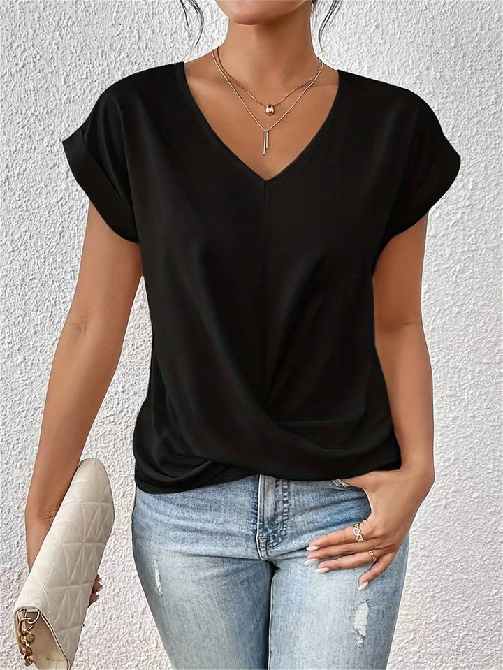 T-Shirt Women Fitted Plain Cotton – Summer
