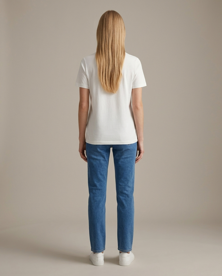 T-Shirt Women Wrap Neckline Cotton – Casual