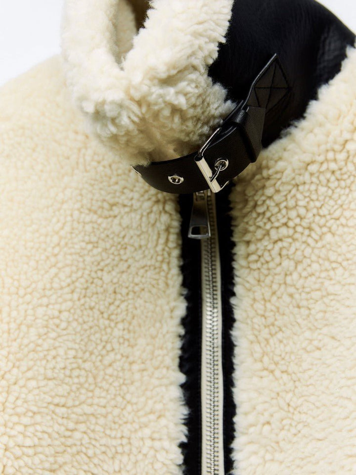 Coat Women Teddy Classic Collar Pockets – Winter