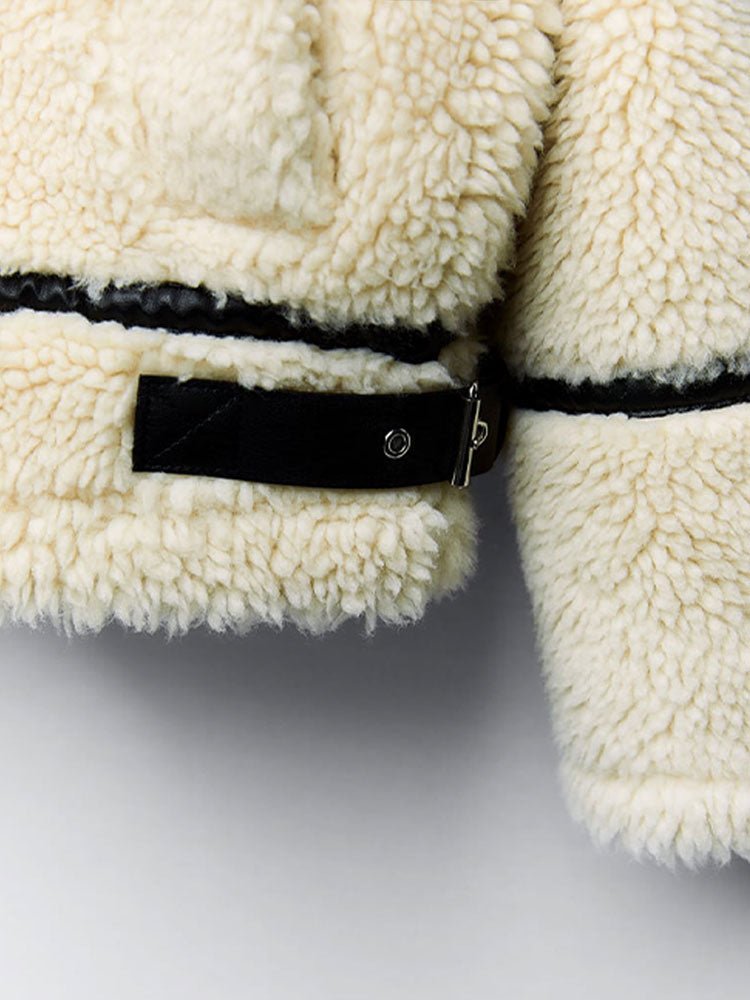 Coat Women Teddy Classic Collar Pockets – Winter