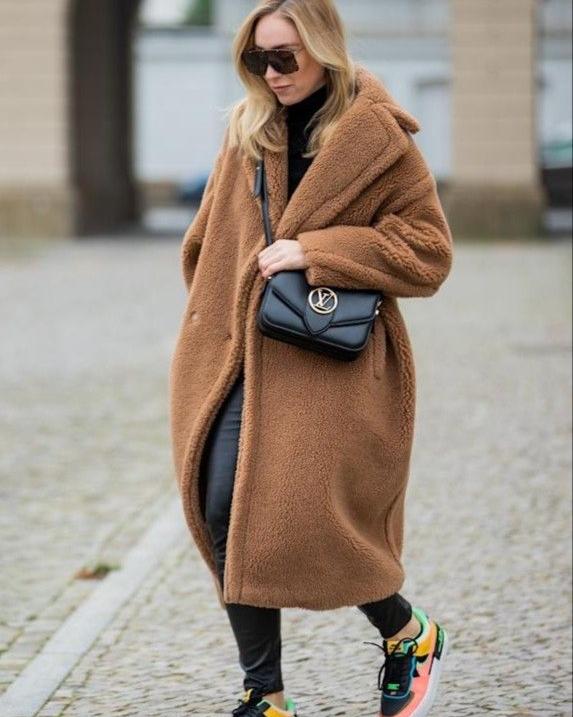 Coat Women Oversized Teddy Long – Winter