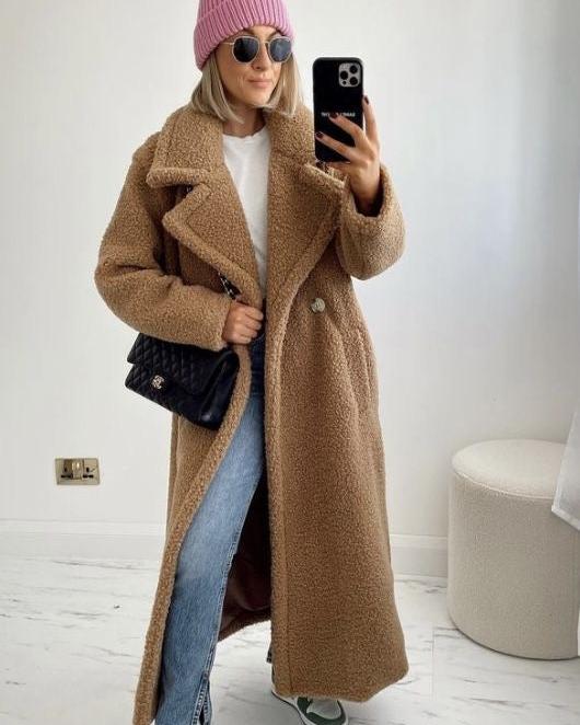Coat Women Oversized Teddy Long – Winter