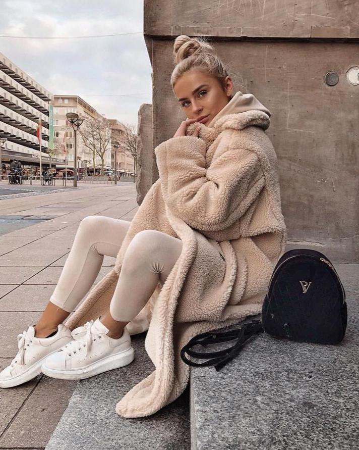 Coat Women Oversized Teddy Long – Winter
