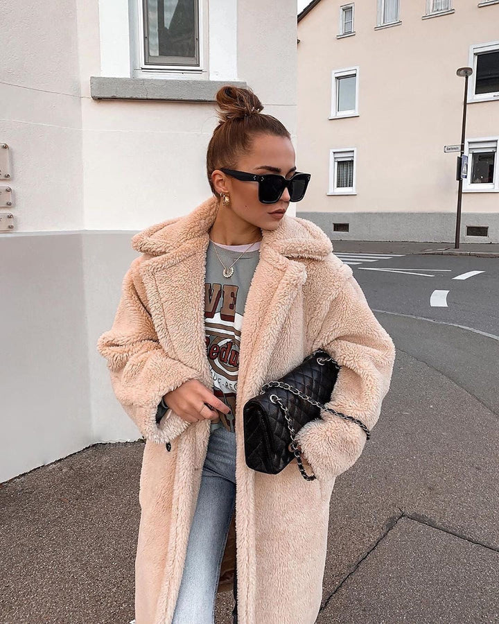 Coat Women Oversized Teddy Long – Winter