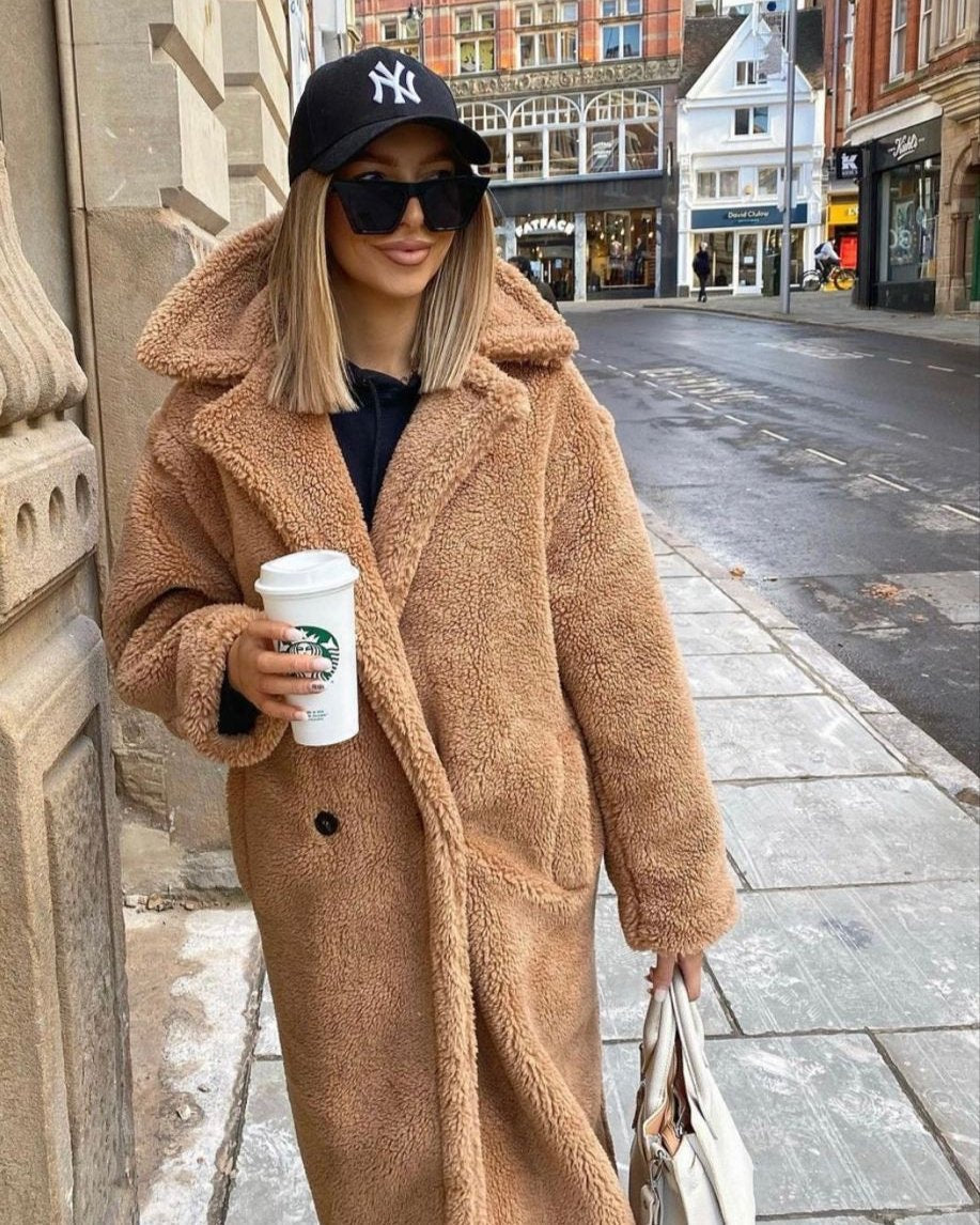 Coat Women Oversized Teddy Long – Winter