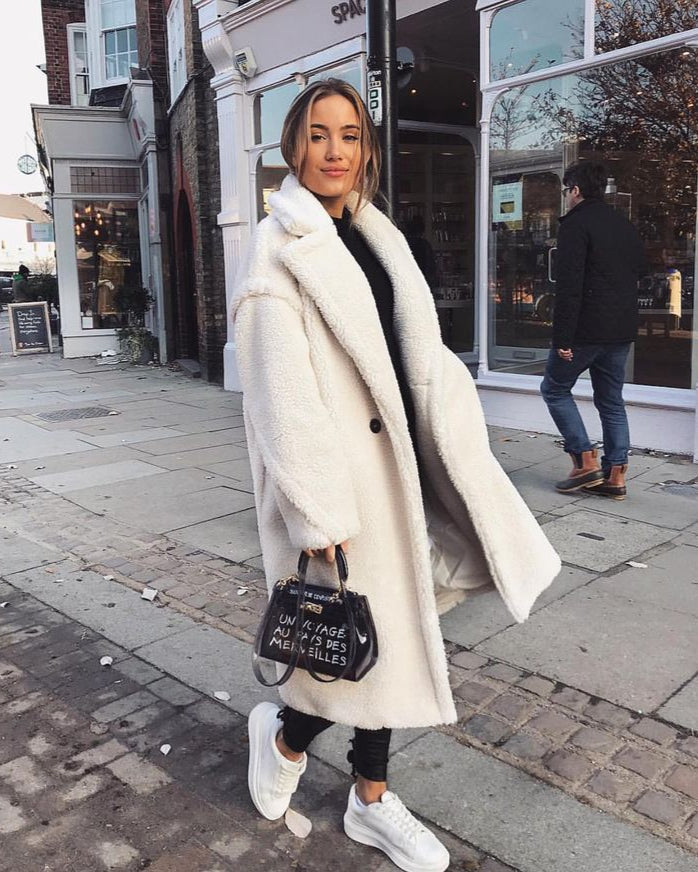 Coat Women Oversized Teddy Long – Winter