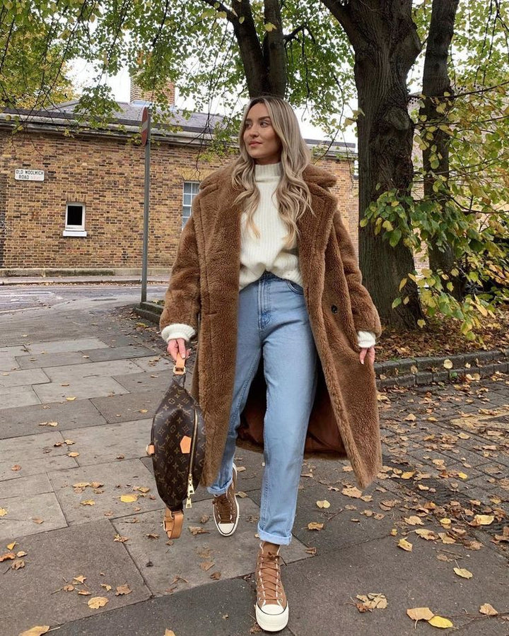 Coat Women Oversized Teddy Long – Winter