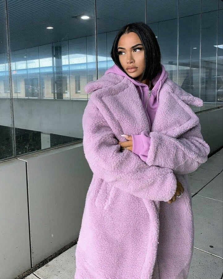 Coat Women Oversized Teddy Long – Winter