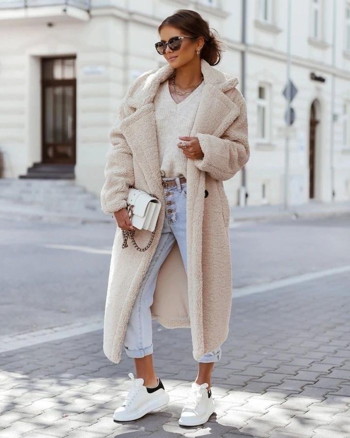 Coat Women Oversized Teddy Long – Winter