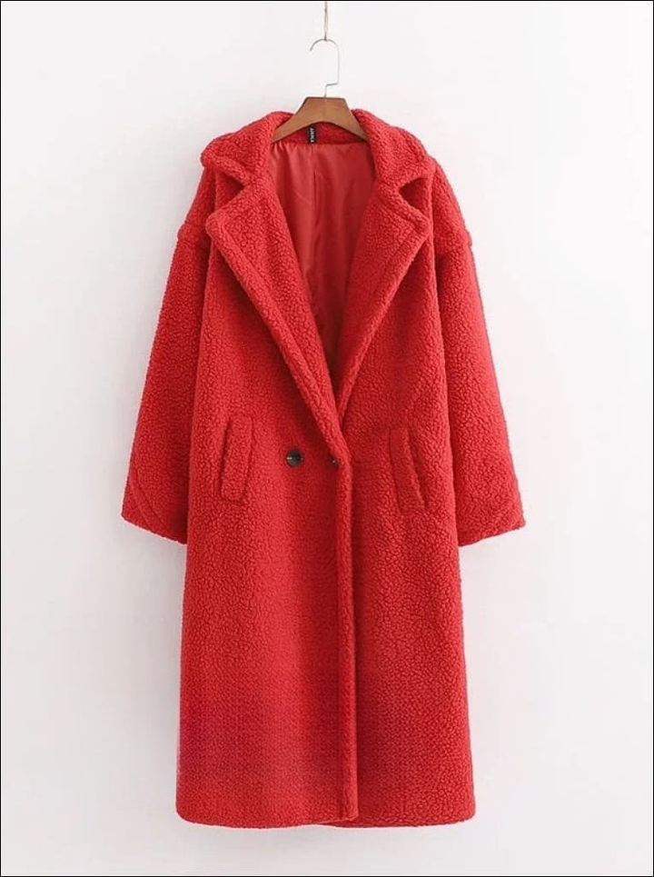 Coat Women Oversized Teddy Long – Winter