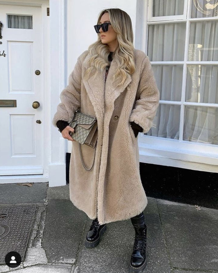 Coat Women Oversized Teddy Long – Winter