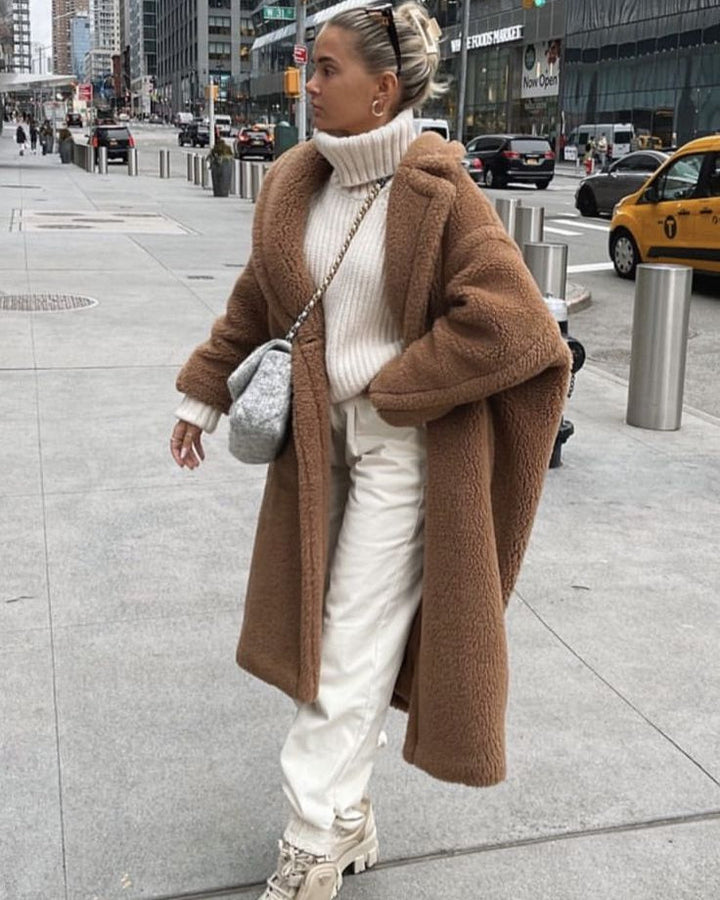 Coat Women Oversized Teddy Long – Winter