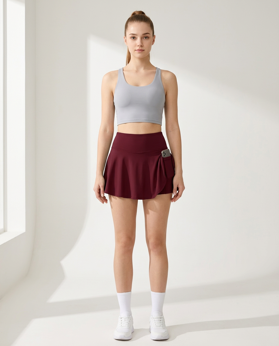 Skirt Women Tennis with Integrated Shorts – Casual