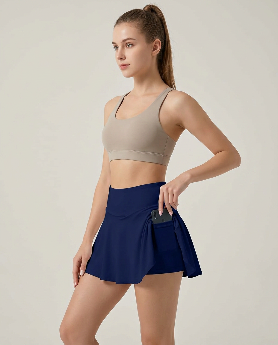 Skirt Women Tennis with Integrated Shorts – Casual