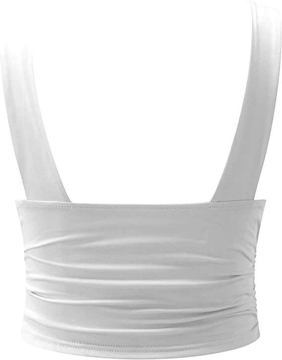 Top Women Fitted Deep V-Neck Wide Straps – Summer