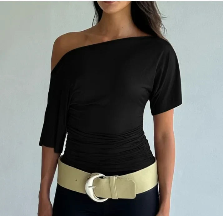 Top Women Asymmetric Bare Shoulder – Party