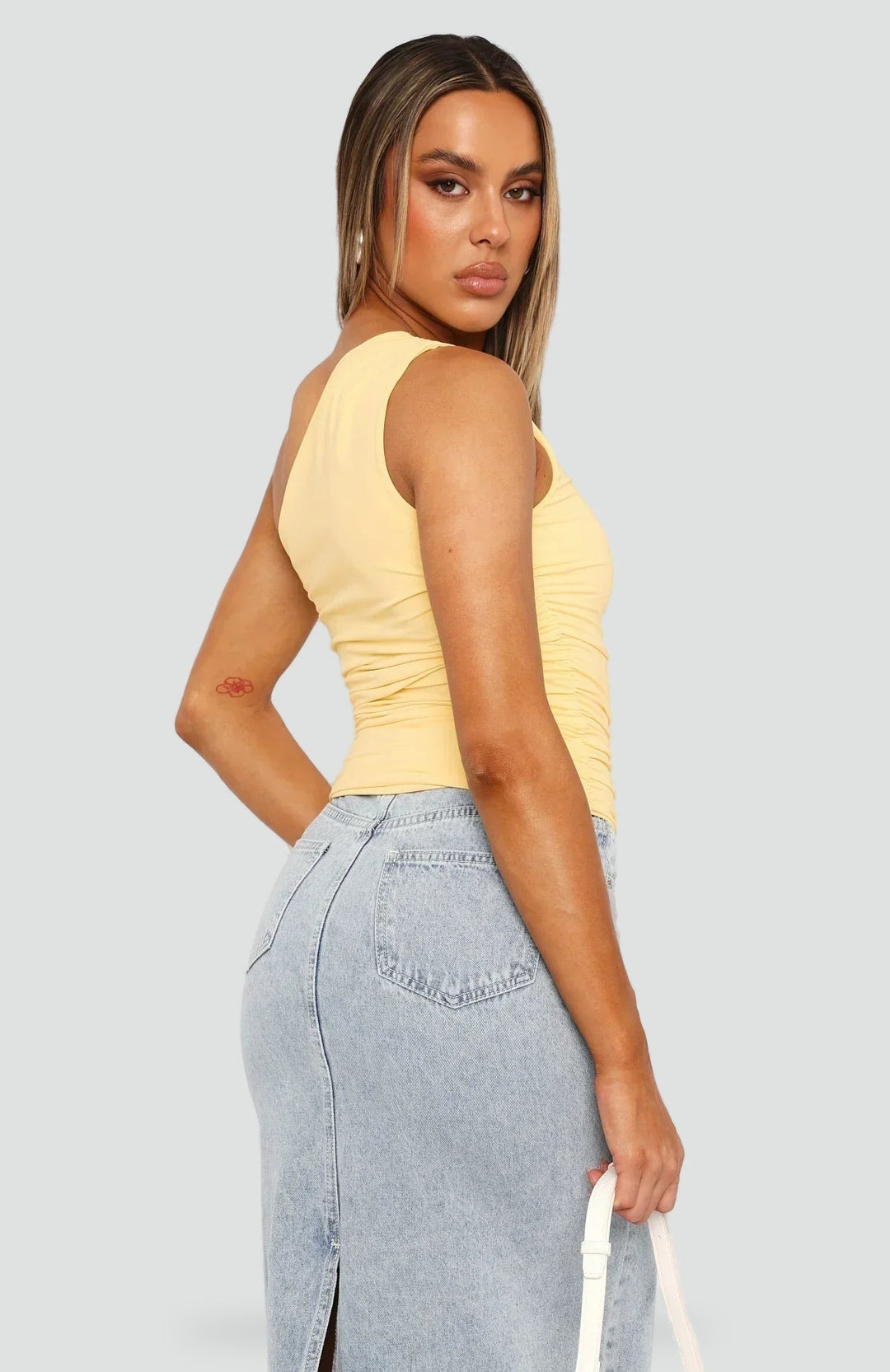 Top Women One Shoulder Pleated Casual – Casual