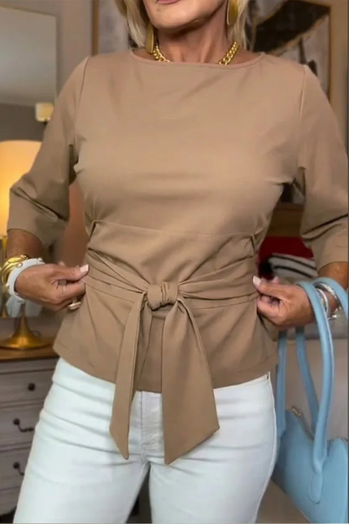 Top Women Casual Waist Tie – Casual