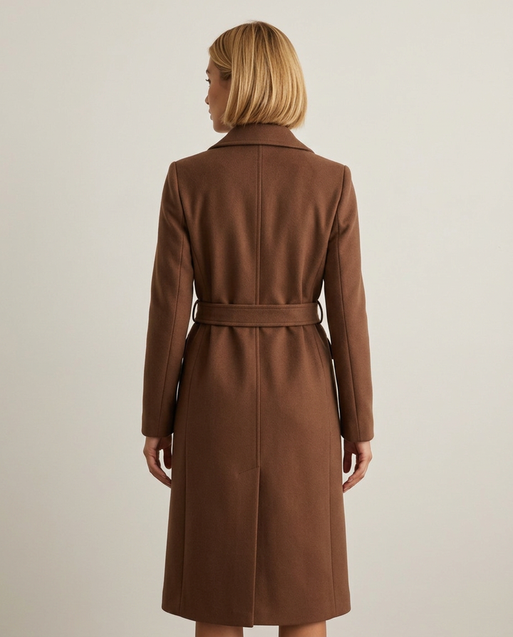 Coat Women Double-Breasted Casual – Casual