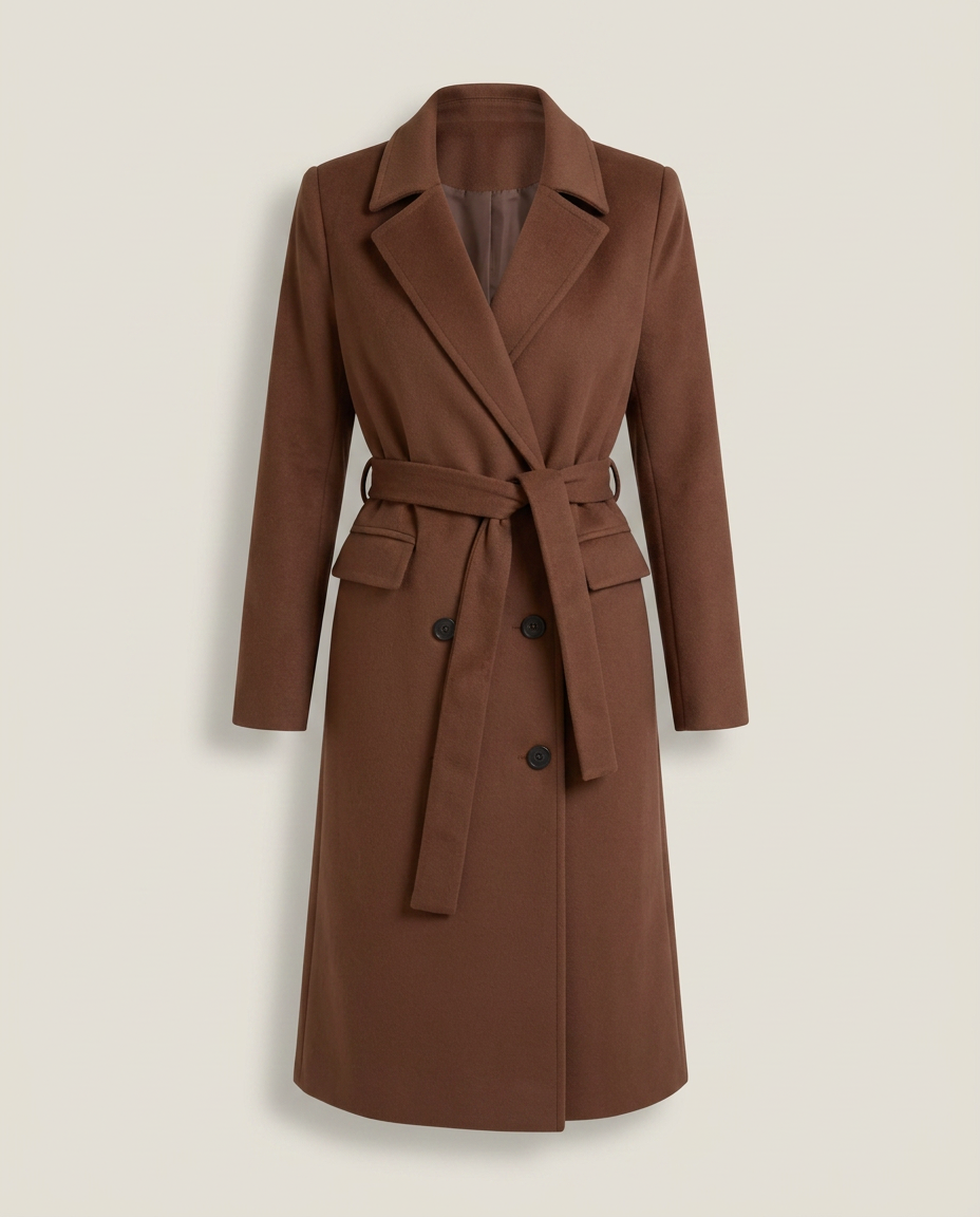 Coat Women Double-Breasted Casual – Casual