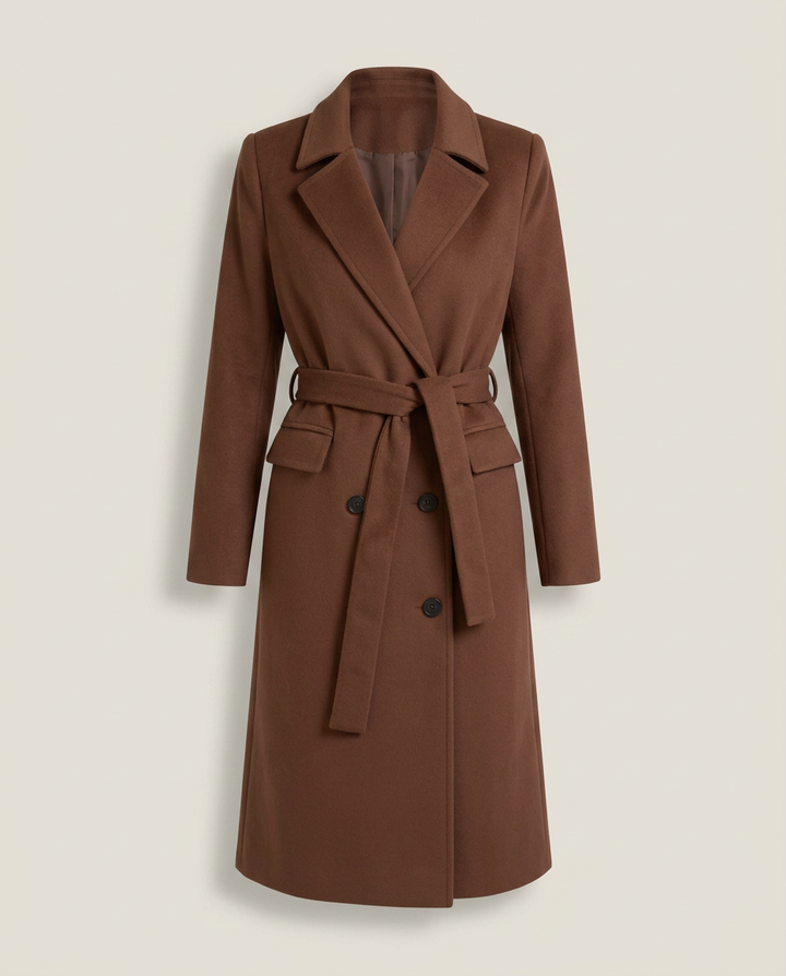 Coat Women Double-Breasted Casual – Casual