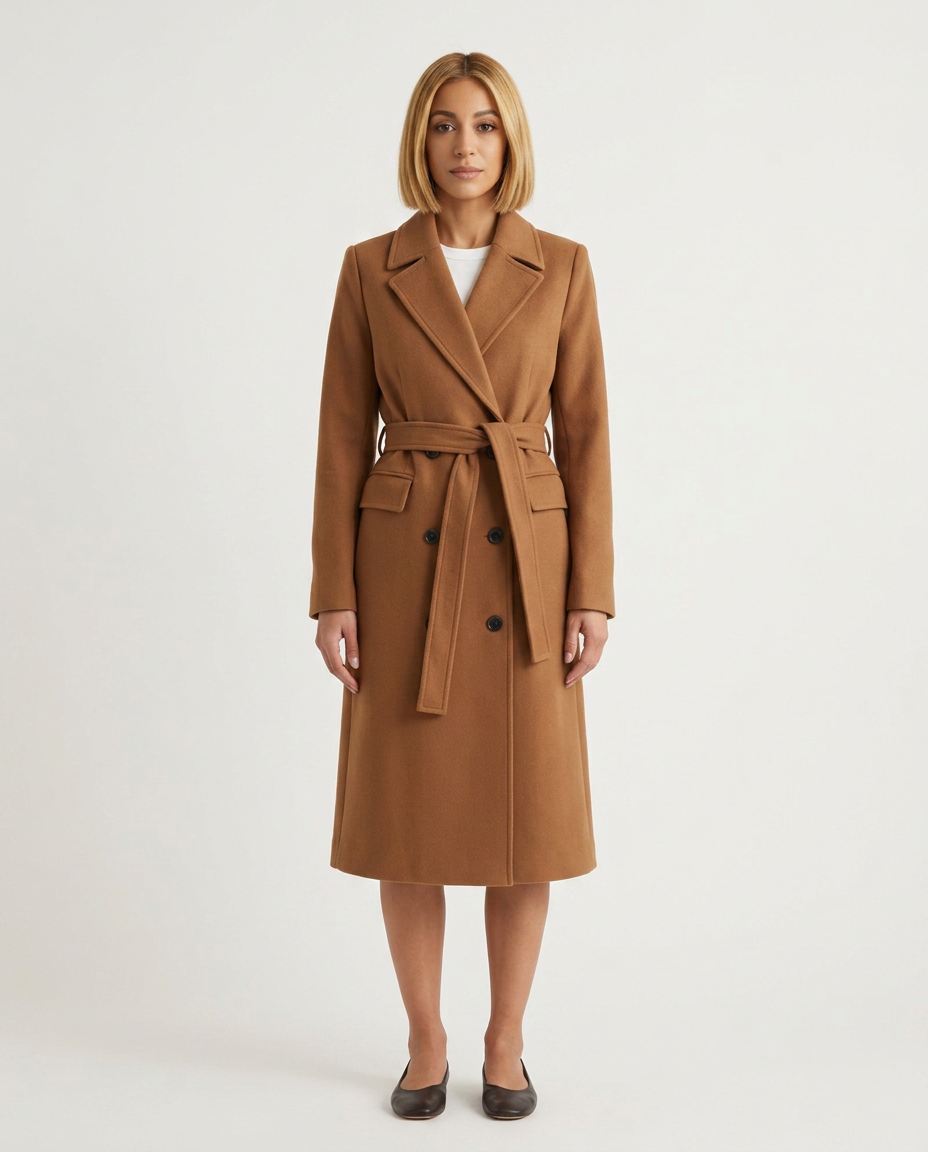 Coat Women Double-Breasted Casual – Casual