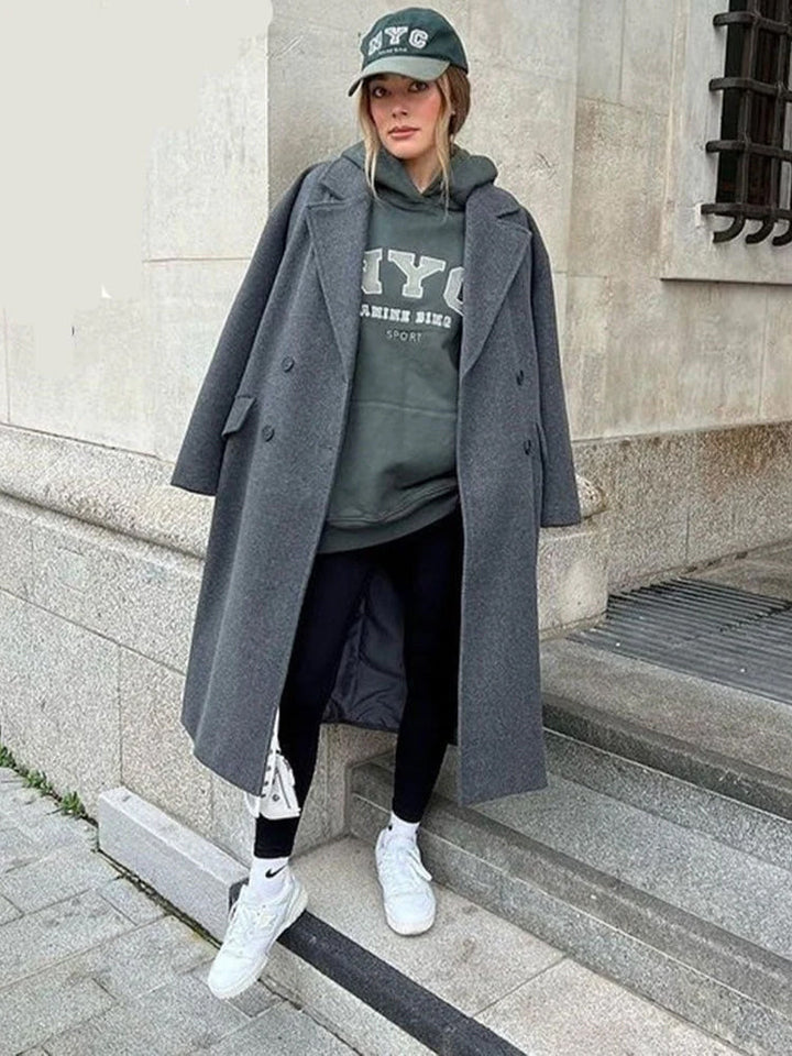 Coat Women Tailored Wool Blend – Winter
