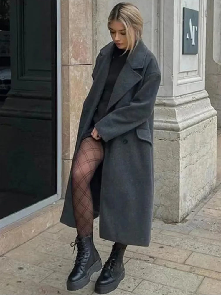 Coat Women Tailored Wool Blend – Winter