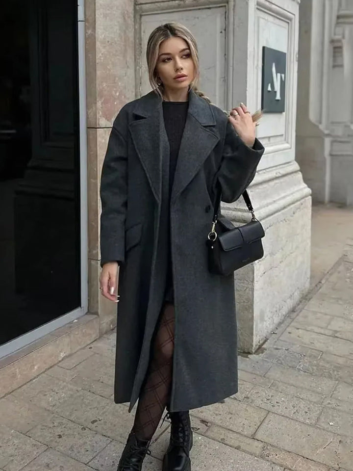 Coat Women Tailored Wool Blend – Winter