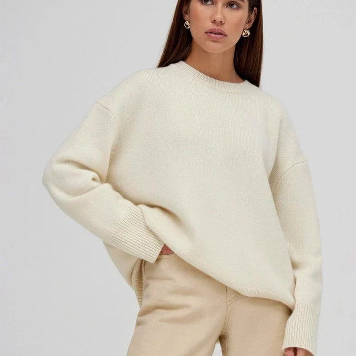 Jumper Women Knitted Cashmere Crew Neck – Winter