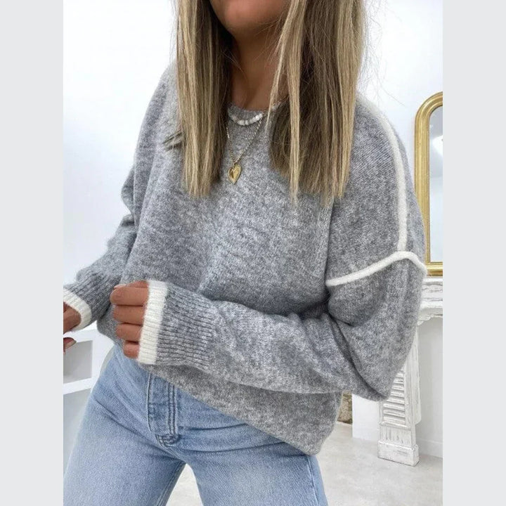 Jumper Women Knitted Round Neck – Winter