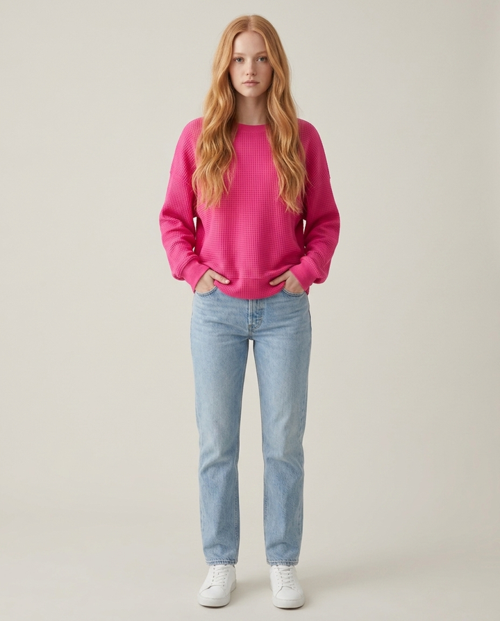Jumper Women Loose Fit Cotton Blend – Winter