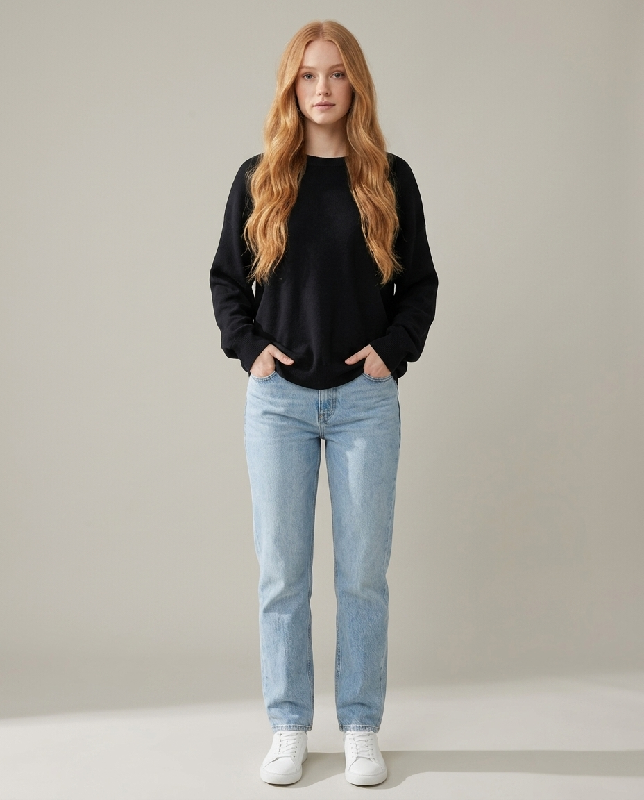 Jumper Women Loose Fit Cotton Blend – Winter