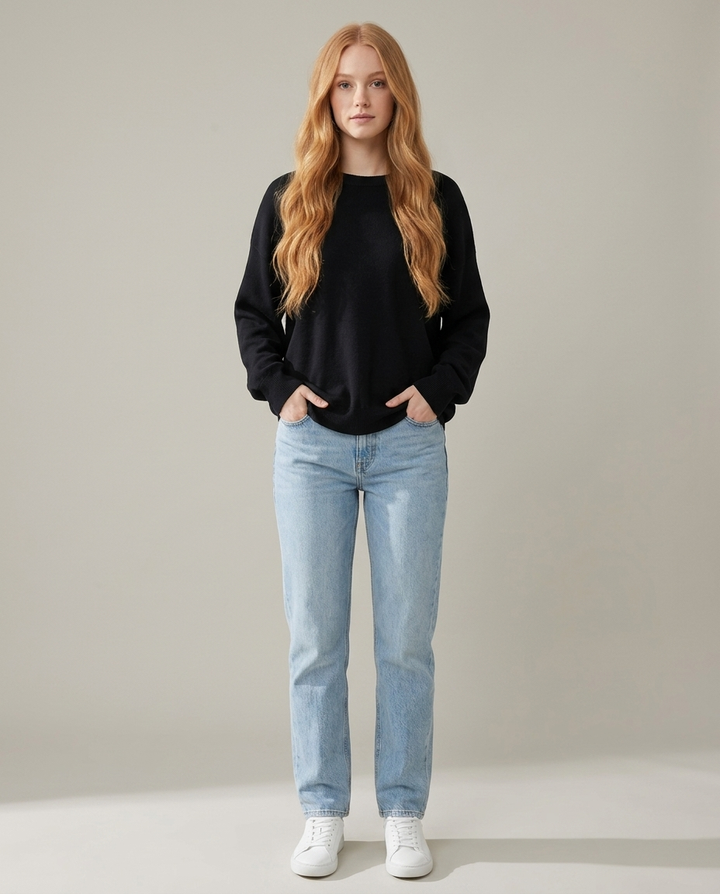 Jumper Women Loose Fit Cotton Blend – Winter