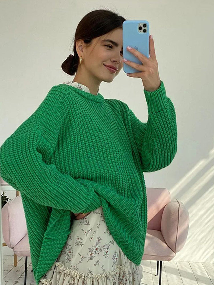 Jumper Women Oversized Chunky Knit – Winter