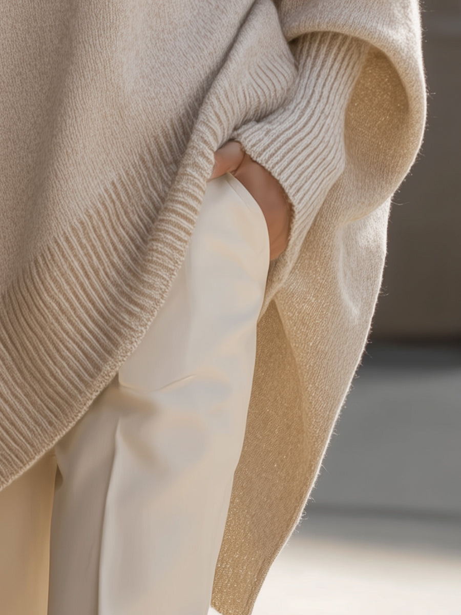 Jumper Women Oversized Knitted Round Neck – Winter