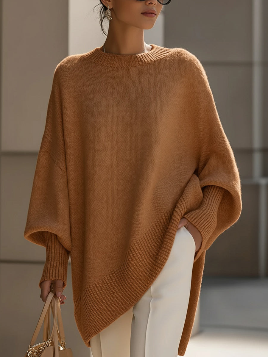 Jumper Women Oversized Knitted Round Neck – Winter