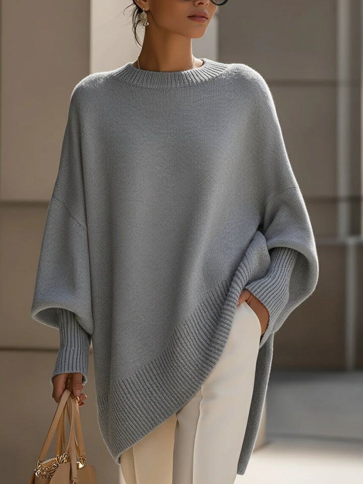 Jumper Women Oversized Knitted Round Neck – Winter