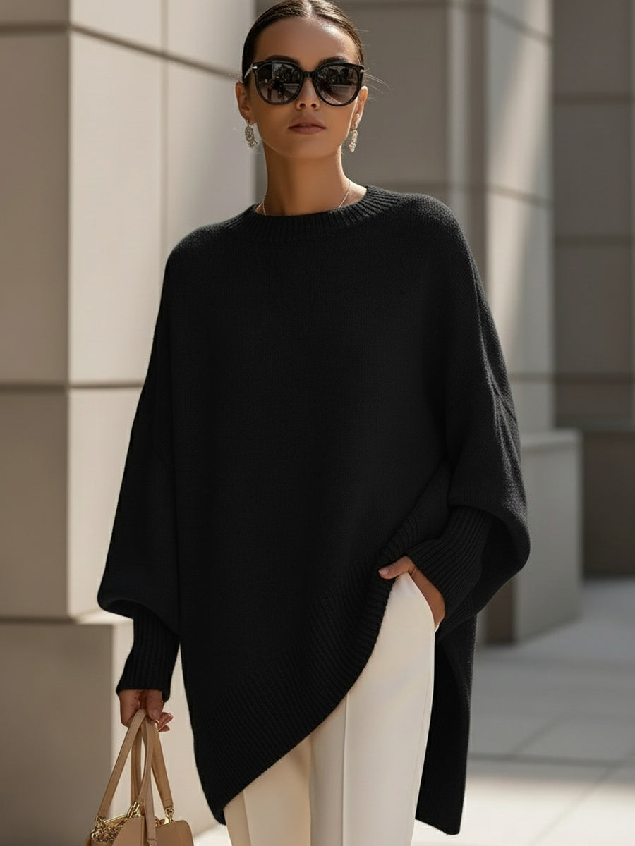 Jumper Women Oversized Knitted Round Neck – Winter
