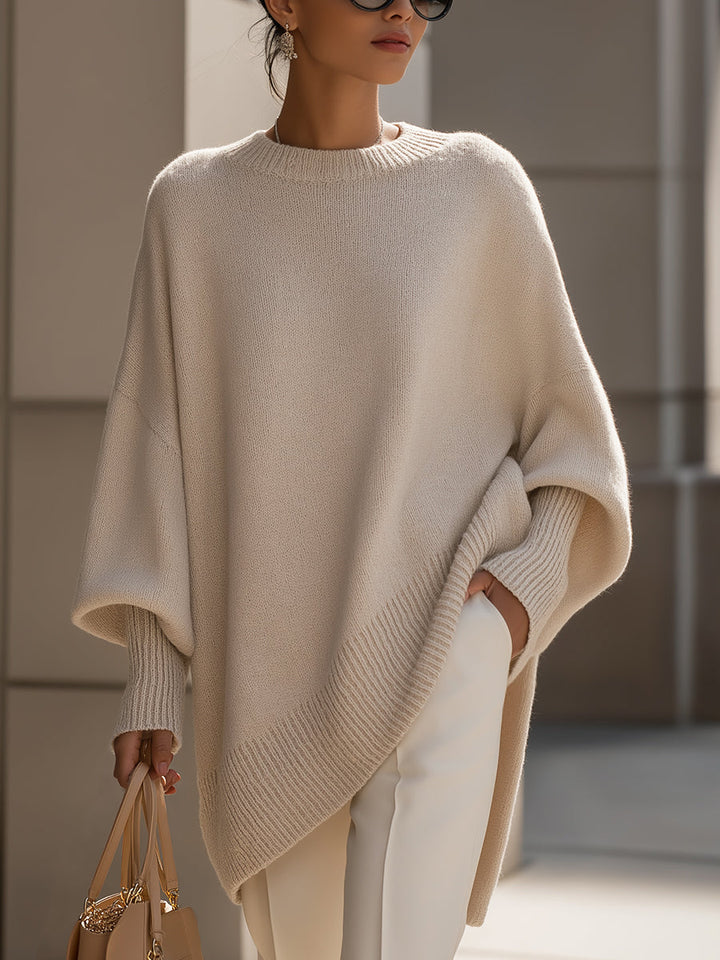 Jumper Women Oversized Knitted Round Neck – Winter