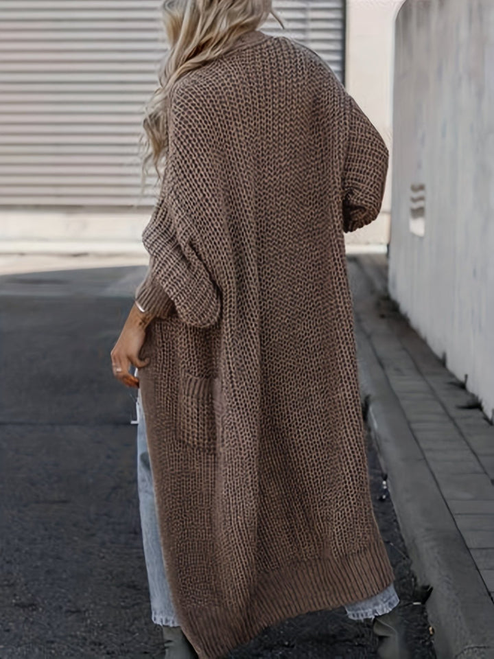 Cardigan Women Long Open Front with Pockets – Casual