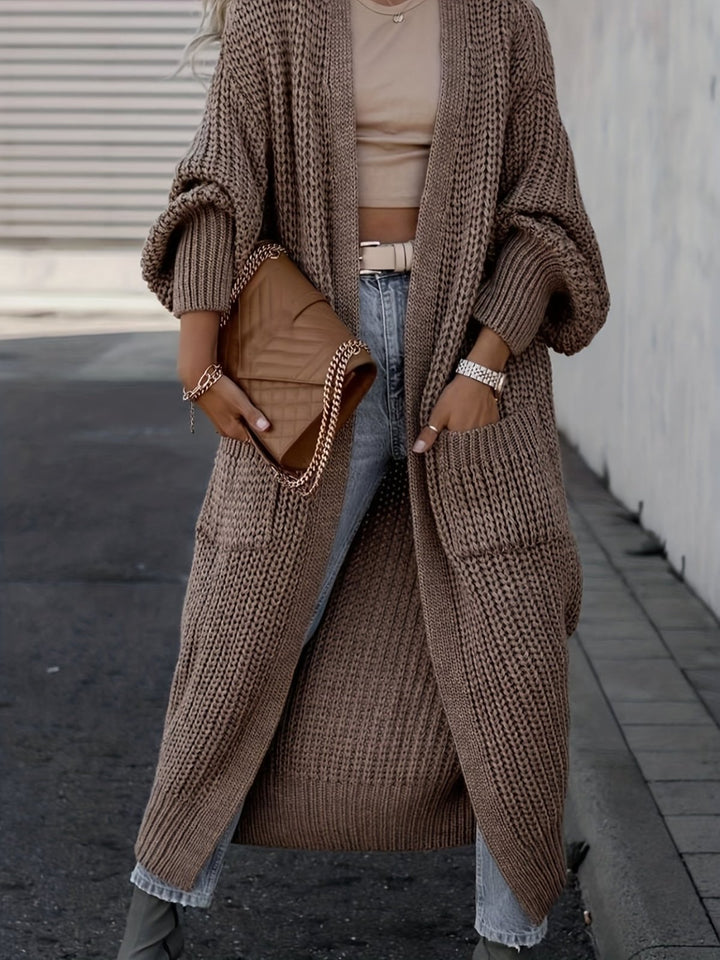 Cardigan Women Long Open Front with Pockets – Casual