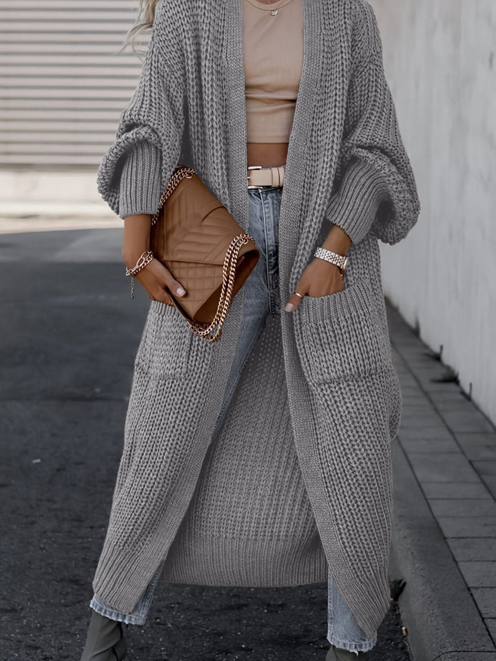 Cardigan Women Long Open Front with Pockets – Casual