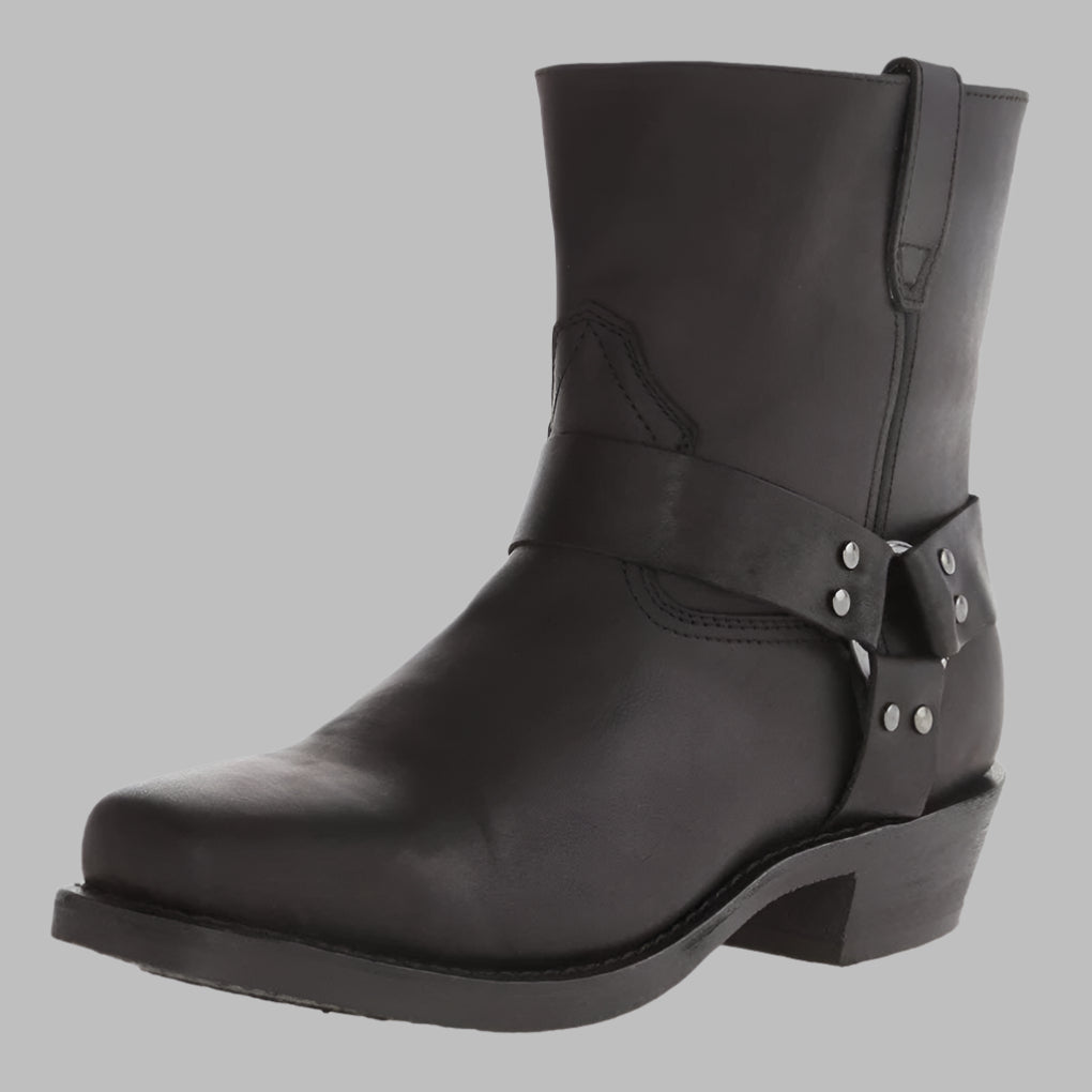 Boots Women Ankle High Faux Leather Western – Casual